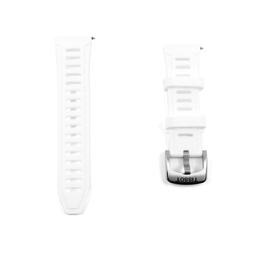 White silicone strap tissot - white,