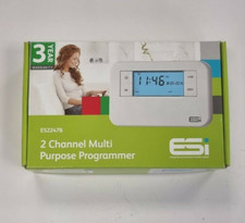 ESI 2 CHANNEL PROGRAMMER 7 DAY 5/2 OR 24 HOUR HEATING TIMER SWITCH ES2247B BNIB