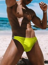 New Men's Sexy Neon Yellow