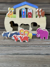 ELC Wooden Shape Sorting Noah’s Ark And Figures, Free Delivery ?