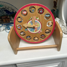 In The Night Garden Wooden Day & Night Double Sided Learning Clock Toy Playset