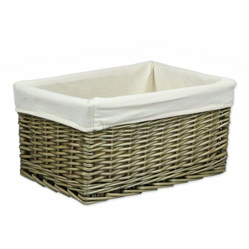 Grey wicker lined - wicker, storage