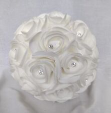 Handcrafted Ivory Rose Round Wedding Table Centrepiece-Ideal for Martini Glass