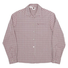 MAMMUT Womens Red & White Checked Shirt M Cotton Blend Casual Outdoor Long
