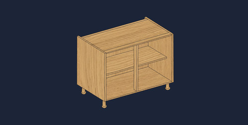 Double base kitchen unit - base,
