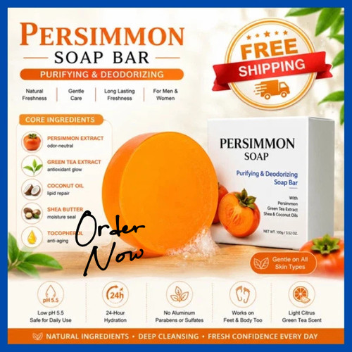 Persimmon soap bar - soap, body