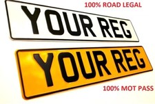 Metal Pressed Number Plates for  SET OF 2 Aluminium Plates FOR ALL VEHICLES