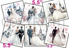 6 XL Card Toppers 5.5" Wedding