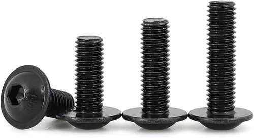 Button socket flange black - socket,