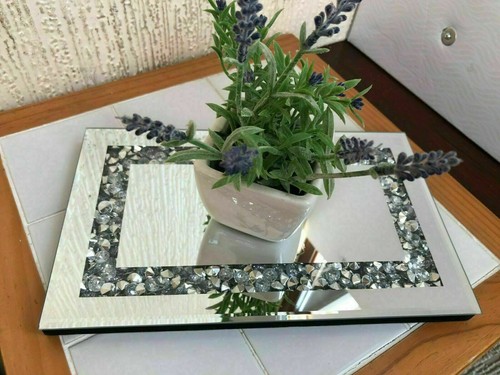 28cm jeweled diamante mirrored - 28cm,
