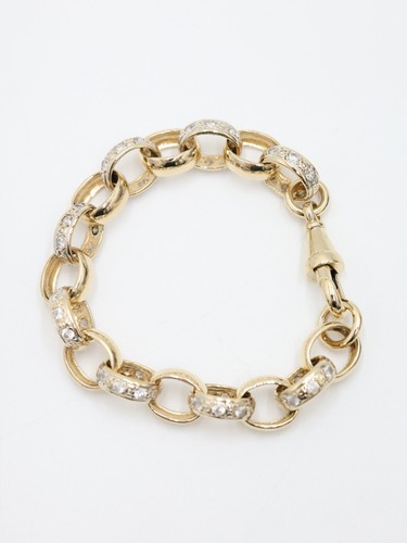 Gold belcher bracelet 9ct - gold,