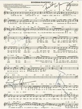 QUEEN BOHEMIAN RHAPSODY signed