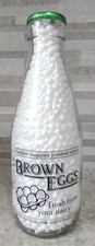 B&M Dairies - Brown Eggs 1pint Milk Bottle