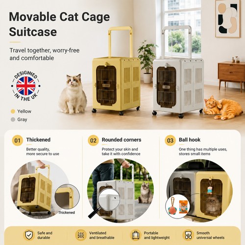 Foldable cat dog carrier - cat,