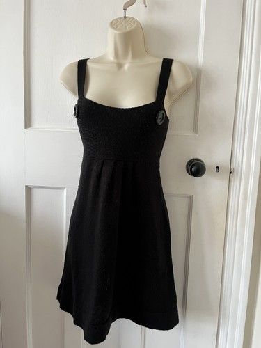 Tammy black knit pinafore - black,