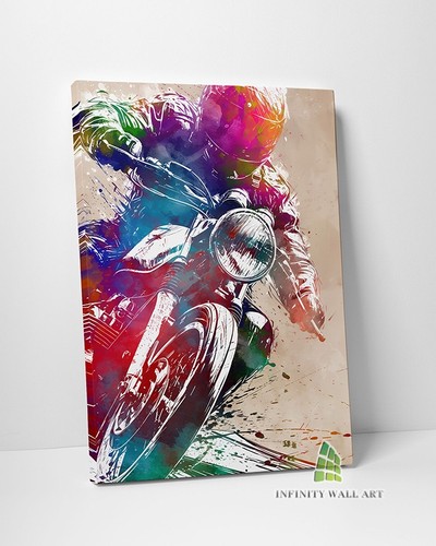 Motorbike racer canvas art - motorbike,