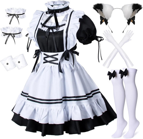 Anime french maid apron lolita - apron,