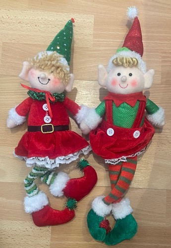 Blonde christmas elves - christmas,