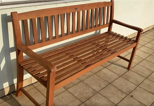Wooden garden bench large - garden, 3