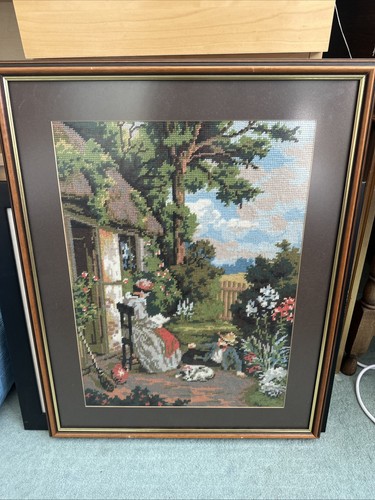 Completed embroidered tapestry - completed,