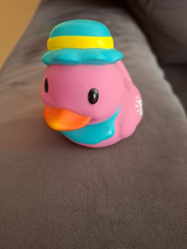 Pink rubber duck - rubber,