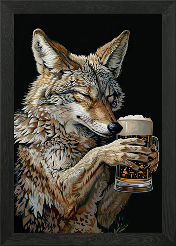 Coyote beer framed wall art - beer,