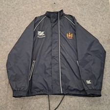 Wigan Warriors Vintage Jacket Mens Large KooGa Retro Bench Full Zip Coat Rugby