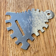 Vintage Bell Shaped Knitting Pin Needle & Tension Gauge, Alfred Shrimpton