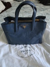 Prada Blue Saffiano Double Zip