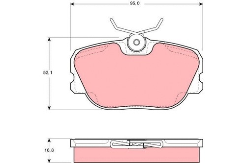 Front brake pad set - pad,
