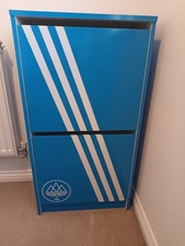 adidas SPZL IKEA BISSA Shoe Cabinet Blue/White 49x28x93cm COLLECTION ONLY