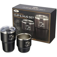 NGT Twin Mug Set - 304SS Stackable Outdoor Drink Set,Fishing, Camping (567)