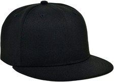 Lids Plain Black Fitted Cap /
