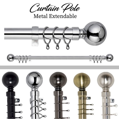 Curtain rod rail pole - pole, set