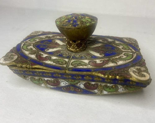 Antique champleve enamel - antique, gold