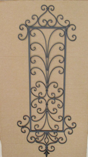 Black wrought iron scroll - wrought,