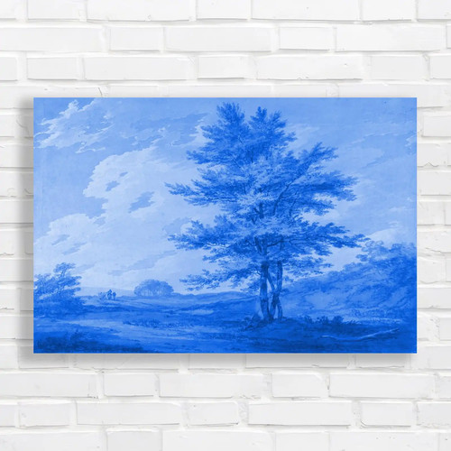 Serene woodland landscape blue - serene,
