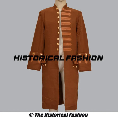 Brown wool frock coat - brown,