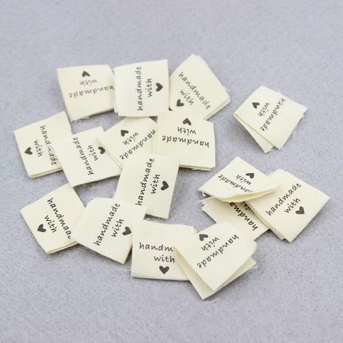 Fabric labels handmade love - fabric,
