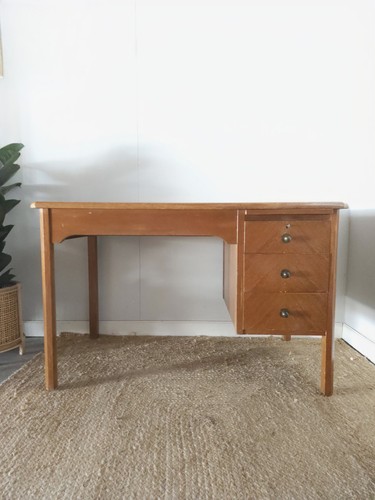 Mid century desk oak home - century,