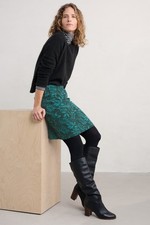 Seasalt Women's Skirt - green Ferry Crossing Needlecord Skirt - Regular - Froste