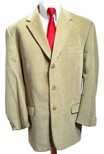 Gurteen Sovereign Cotton Corduroy Mens Blazer Jacket 46"R Sand