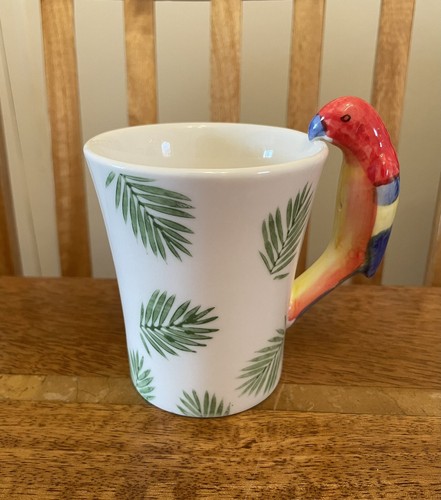 Parrot green leaf mug - mug, by