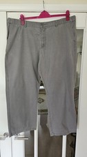 MENS  "B.H.S"   GREY  CHINO  TROUSERS  ...   W 44"  L 27"    V.G.C .....   USED