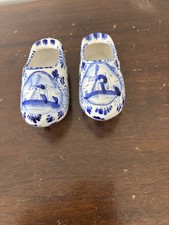 Delft Pottery 2 Clogs Hand Painted