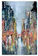 ABSTRACT ACRYLIC Cityscape