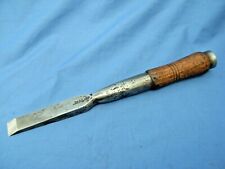 Vintage Ward cast steel socket firmer chisel 1" wide  with tool steel edge