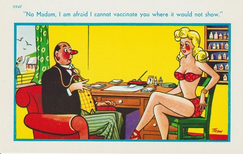 Vintage saucy seaside postcard - saucy,