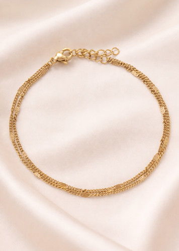 Double curb chain bracelet - curb,