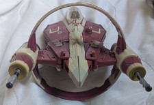 Rare Star Wars Transformer - Obi-wans Jedi Starfighter w/Hyperspace Ring
